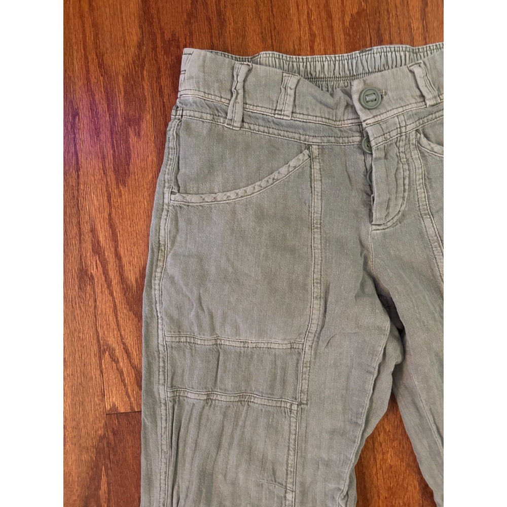 Free People Light Green 55% Linen Pants Size XS - Picture 4 of 12
